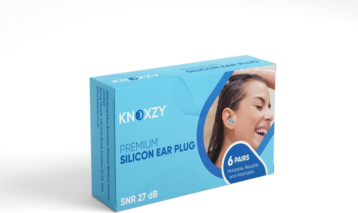 Silicone Ear Plugs for Sleeping Re-Usable Waterproof Noise Cancelling Premium Moldable Ear Plugs for Sleeping, Travelling, Studying Noise Reduction