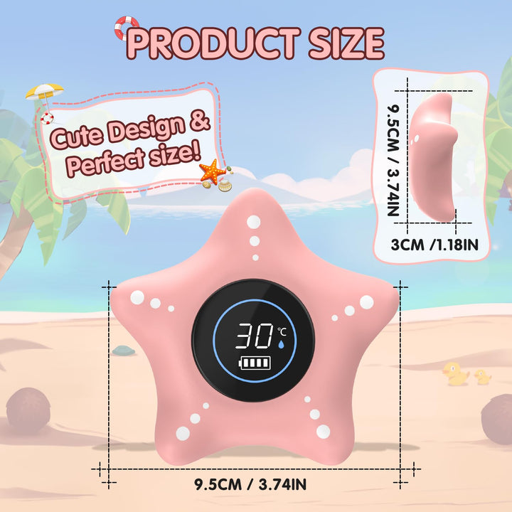 Baby Bath Thermometer，Rechargeable Bath Tub Water Thermometer Safety，Pregnancy&Infant Safety Water Thermometer
