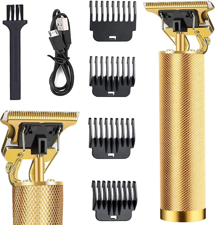 Professional Hair Clipper T-Blade Trimmer for Men, Cordless Clippers & Grooming Kit (Black)