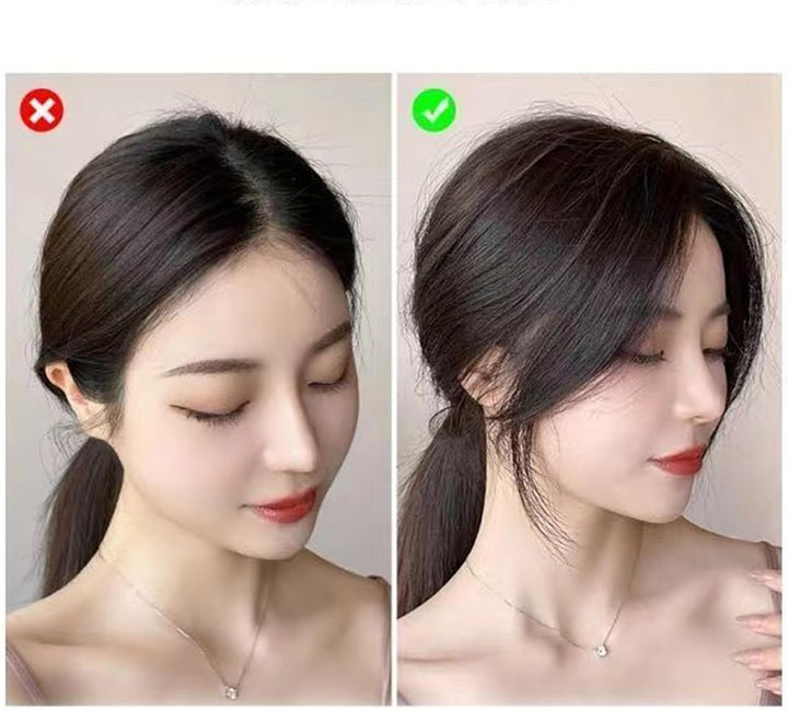 Natural Bangs Toppers Hairpieces for Covering White Loss Hair Bangs Hairpiece Replacement Black Fringe Toupee Wigs for Women with Bangs