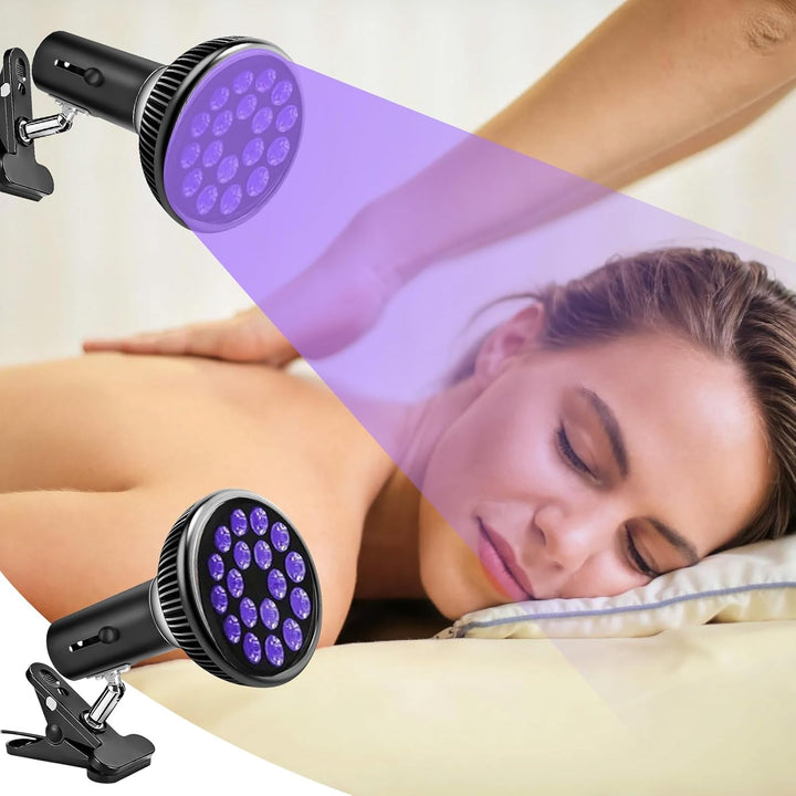 54W Face Tanning Lamp,Tanning Lamp Solarium for Home, All Skin Tones,180 ° Rotation Sun Lamp for Face and Body with Eye Mask, for Antique Bronze Skin with 18Pcs Leds (Black)