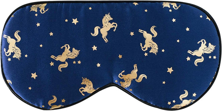 100% Silk Sleep Mask with Adjustable Strap,Comfortable and Super Soft Eye Mask Ultimate Sleeping Aid,Blindford Golden Moon