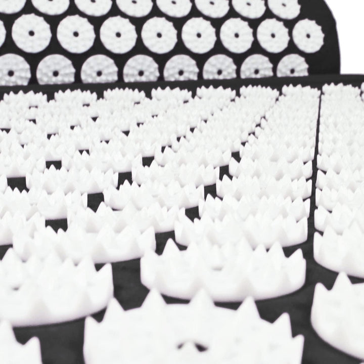 Acupressure Mat with Pillow & Ball Acupuncture Pin Massage Set (Black)