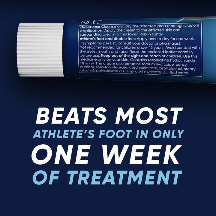 at 1% Athletes Foot Treatment Cream for Treatment of Foot Fungus, 15 G