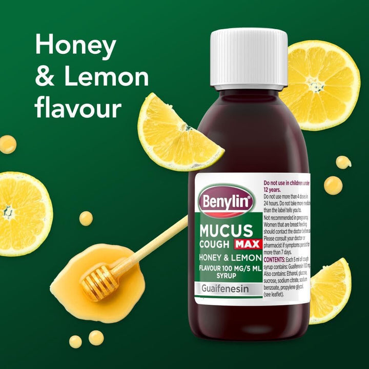Mucus Cough Max Honey & Lemon Flavour Syrup 150Ml