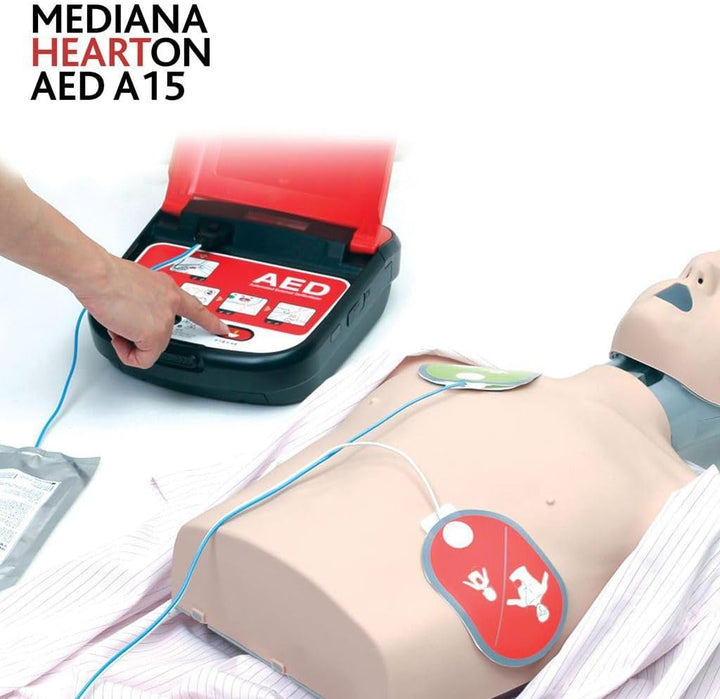 Mediana A15 Hearton AED Unit - Adult/Paediatric Mode Switch - Defibrillator Unit for Home, Schools, Clubs and Groups - Protective Outer Cover