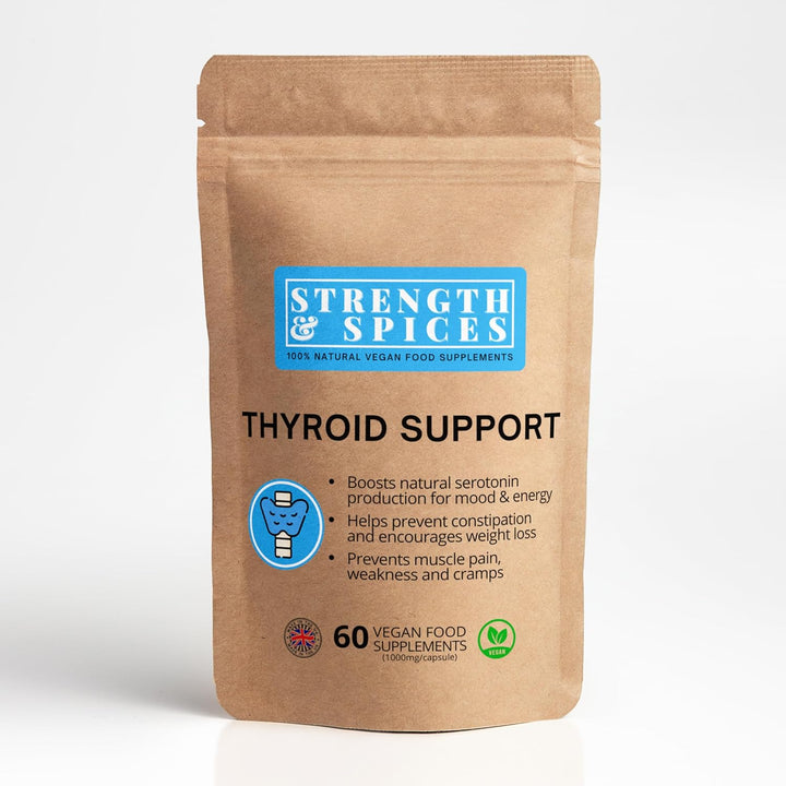 Natural Thyroxine, Thyroid Support Supplement for Better Mood and Energy, Hormone Balance for Women and Men, Rich in Maca Root, Kelp, Ashwagandha and Brazil Nuts, 1000Mg, 60 Capsules