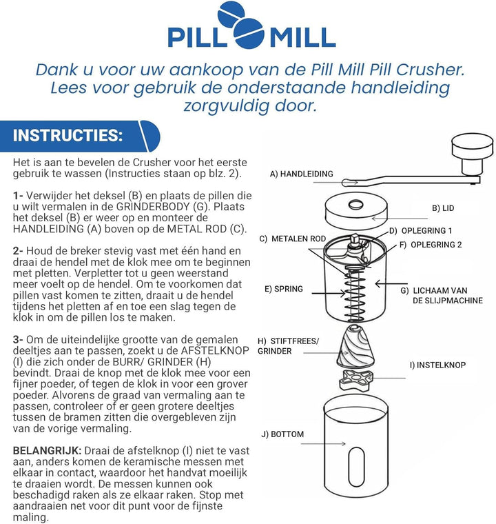 Pill Crusher - Crushes Multiple Tablets to a Fine Powder - Metal Medicine Grinder - Tablet Pulverizer Perfect for Travel - Great for Feeding Tube Use, Pets or Easier Medicine Intake for Kids