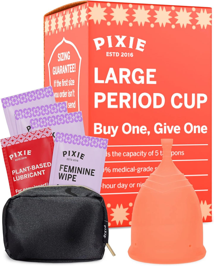 2 Soft Menstrual Cups - Ranked 1 for Most Comfortable Reusable Period Cup - Buy One We Give One - Includes Ebook Guide, Wipes, Lube, & Storage Bag - Tampon and Pad Alternative