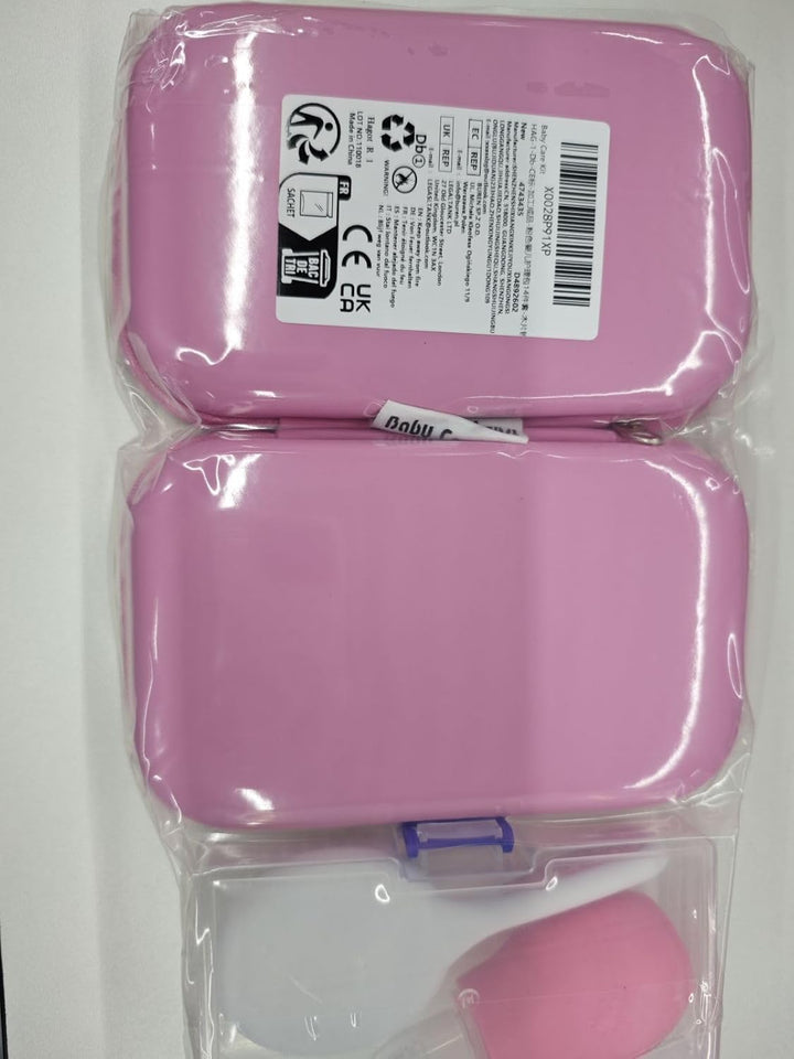 Baby Healthcare and Grooming Kit, Newborn Baby Care Accessories with Hair Brush, Comb, Nail Clippers, Thermometer, for Newborn Girls Boys(14 in 1, Pink)