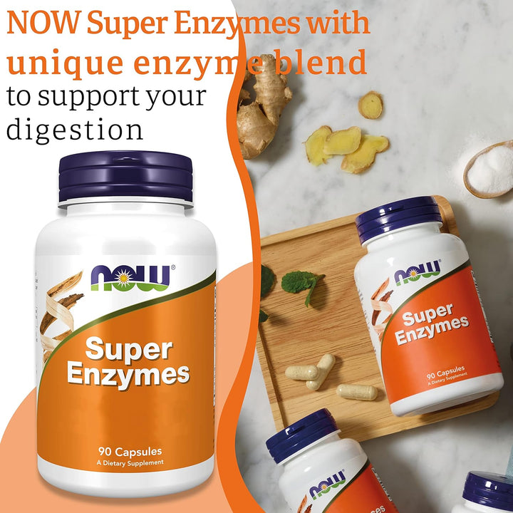 Foods, Super Enzyme, 3X 90 Capsules, Highly Dosed, Gluten Free, SOYA Free, Non-Gmo, Triple-Pack