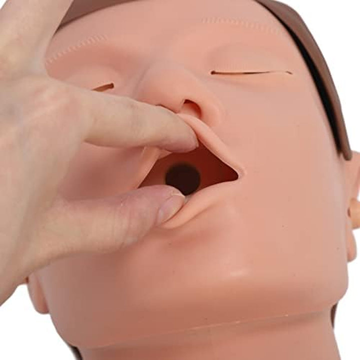 Cardiopulmonary Resuscitation Training Mannequin Rubber Half Body Artificial Respiration Human Model for First Aid Training Patient Education Teaching
