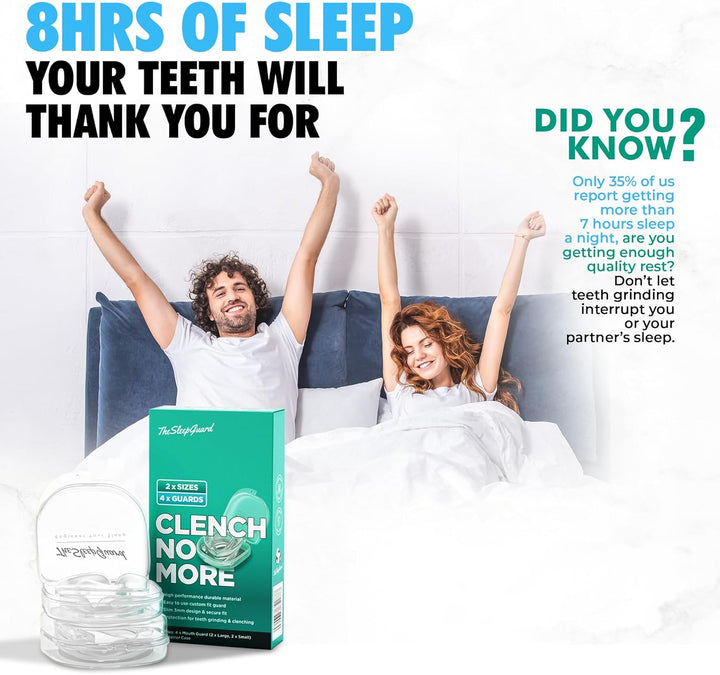 [Original] Mouth Guard for Clenching Teeth at Night [Pack of 4, Small & Large Sizes] – Custom Night Guards for Teeth Grinding – Nighttime Protection during Sleep for Men and Women