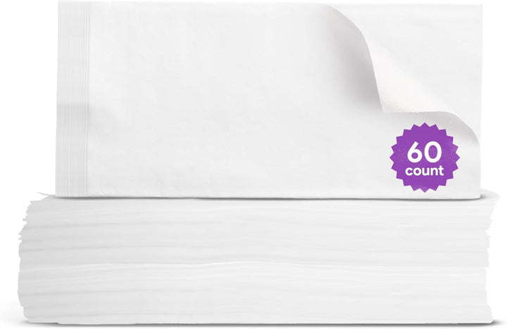 Disposable Dry Wipes for Baby and Adults, 300 Count (10 Pack) - Ultra Soft Cotton Tissue Washcloths - 7" X 13" Travel Size -