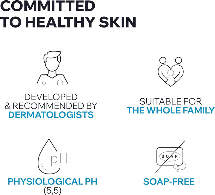 Cleansing Oil 1L - Body & Face - Sensitive Skin - Cleanses, Nourishes, Prevents Dryness - with Gentle Superfatting Agents Leaving a Soft, Protective Film on the Skin