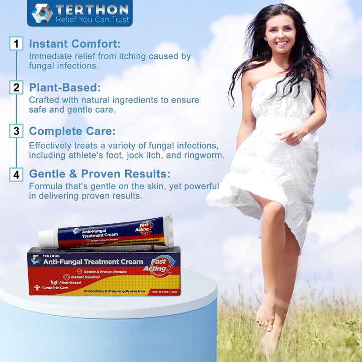 Herbal Antifungal Cream: Treatment for Ringworm, Jock Itch, Athlete’S Foot & Fungal Skin Infections – Natural, Fast-Acting Formula for Adults and Kids (20G (1 Pack))