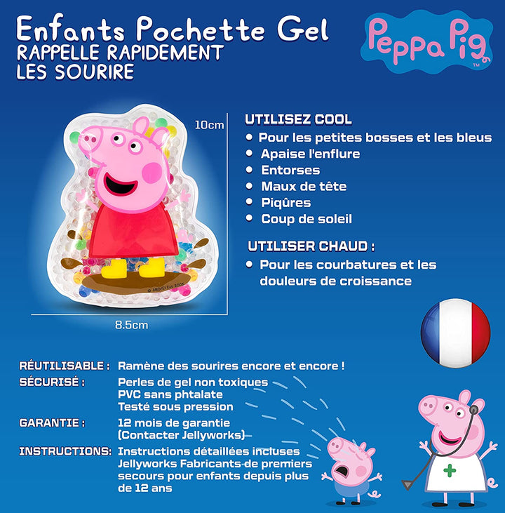 Peppa Pig Children’S Bruise Soother | Cooling Gel Pack/Ice Pack for Bumps and Bruises | Re-Usable | Cold Pack & Warm Use | Soothing, Peppa Brings Smiles Back Fast! | Made by
