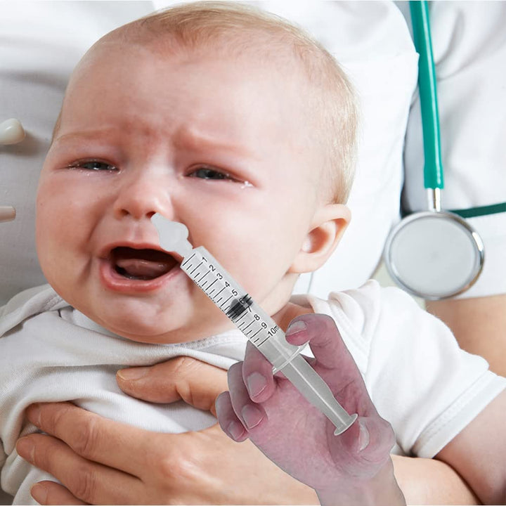 2Pcs Baby Nasal Aspirator, 10Ml Nasal Irrigator, Reusable Silicone Nasal Suction Tip, Nasal Irrigator for Baby, Nose Cleaner Rinsing Device, Safe and Comfortable