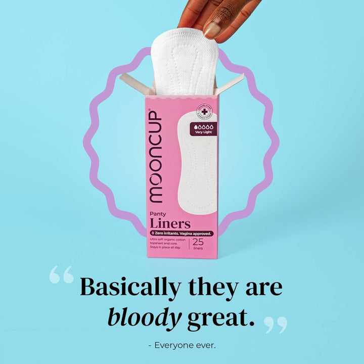 ® Panty Liners for a Very Light Flow, Ultra Soft Organic Cotton, 25 Panty Liners