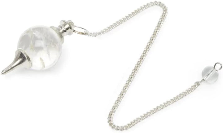 Tiger Eyes Pendulum | Universal Waterdrop Radiesthesia Divinatory Crystal Pendulum with High Vibrational Quality | 4Cm Pink Quartz Dowsing Pendulum | 17Cm Chain Included