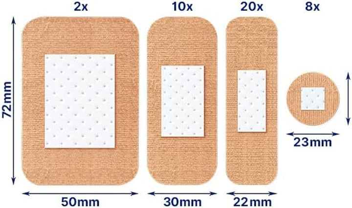 Fabric Extra Flexible Plaster, Pack of 40, Cranberry