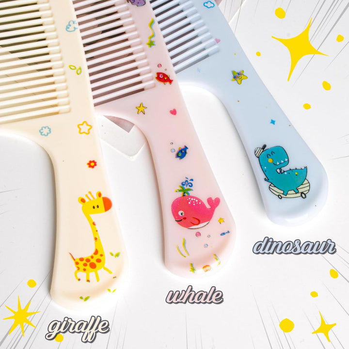 4 Pcs Girls Boys Hair Brush and Comb Set, Cute Styling Childrens Comb Hairbrushes Hairdressing Rat Tail Brush for Toddler Child'S Hair