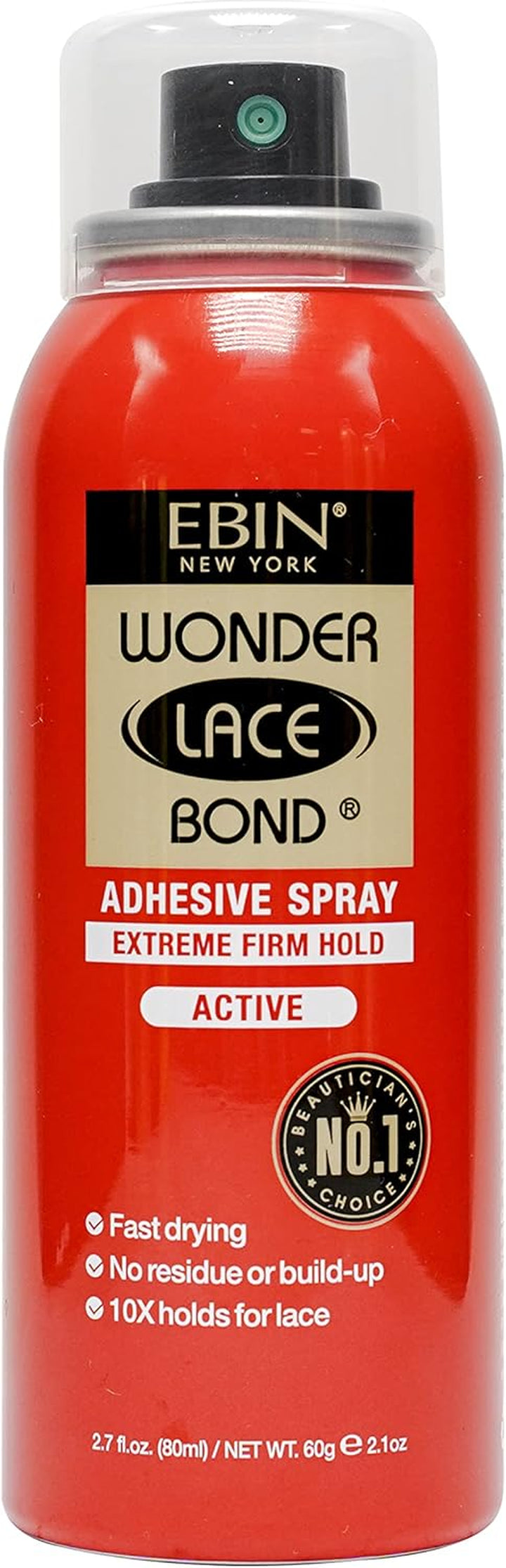Wonder Lace Bond Adhesive Spray - Supreme Extreme Firm Hold 80Ml | Fast Drying, No Residue, No Build Up, Powerful All-Day Hold, Daily Wig Application