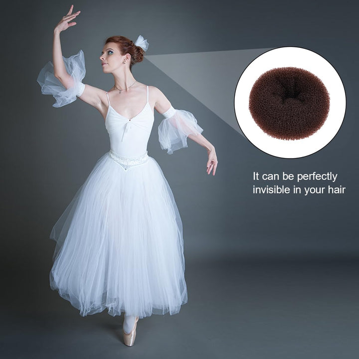 Hair Donut Bun Maker Set, 4 Pcs Ring Style Donut Bun Shaper with 30 Hair Pins, Blonde Chignon Doughnut Bun Hair Accessories for Girls Kids Women DIY Chignon Hair Styles