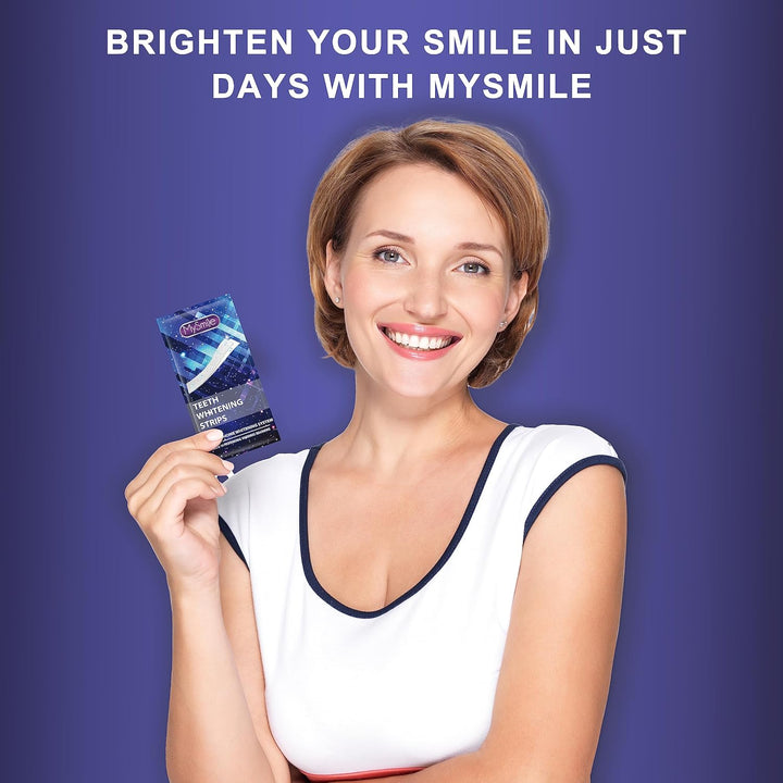 Teeth Whitening Strips 14 Treatments, Non-Sensitive Formula, Non-Slip 28 Whitening Strips for Sensitive Teeth, Fast Whitening, Safe Whitener for Smokers, Coffee Drinkers, Yellow Stains