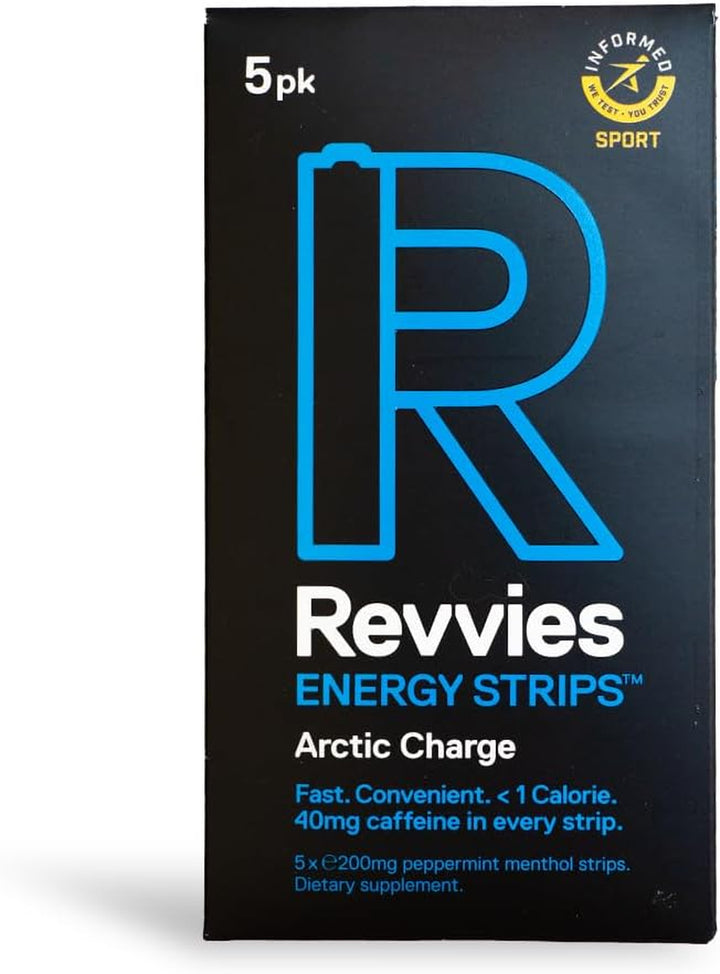 Energy Strips | Arctic Charge | 25 Strips | 40Mg Caffeine Strip | Energy Strips | Instant Boost | Suitable Pro Athletes | Easy on the Stomach | Vegan | Sugar-Free