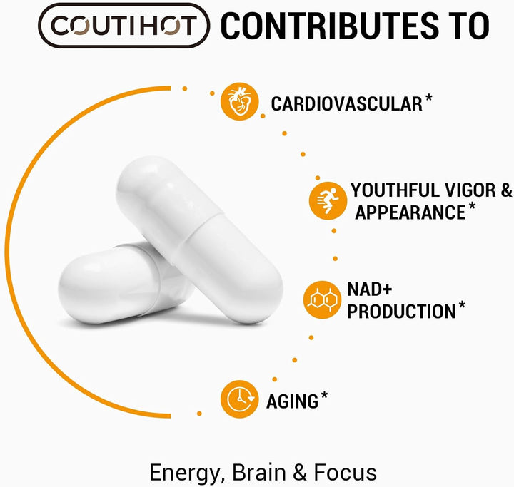 1100Mg NAD & Trans-Resveratrol Capsules with 50Mg Black Pepper Extract - Nutrient-Rich Blend - Gluten-Free, Non-Gmo (60 Count (Pack of 1))