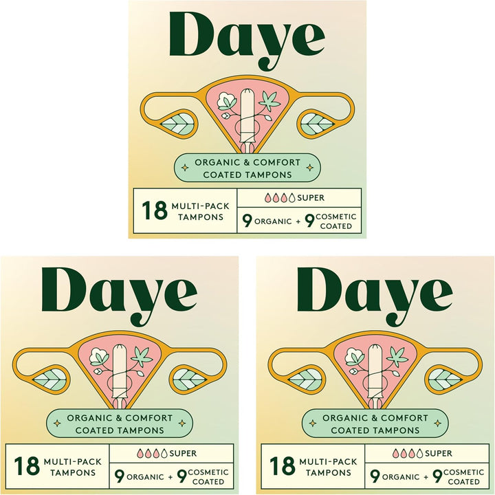 Organic Tampons Regular | 18Ct | Pesticide & Metal Tested, 100% Organic Cotton, Best Absorbency | No-Shed Sleeve, Sugarcane Applicator