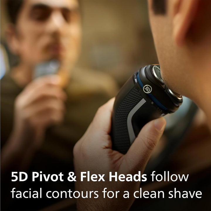 Electric Shaver 3000 Series - Wet & Dry Electric Shaver for Men with Skinprotect Technology in Space Grey, Pop-Up Beard Trimmer, Cordless Shaver with Travel Pouch (Model S3241/12)