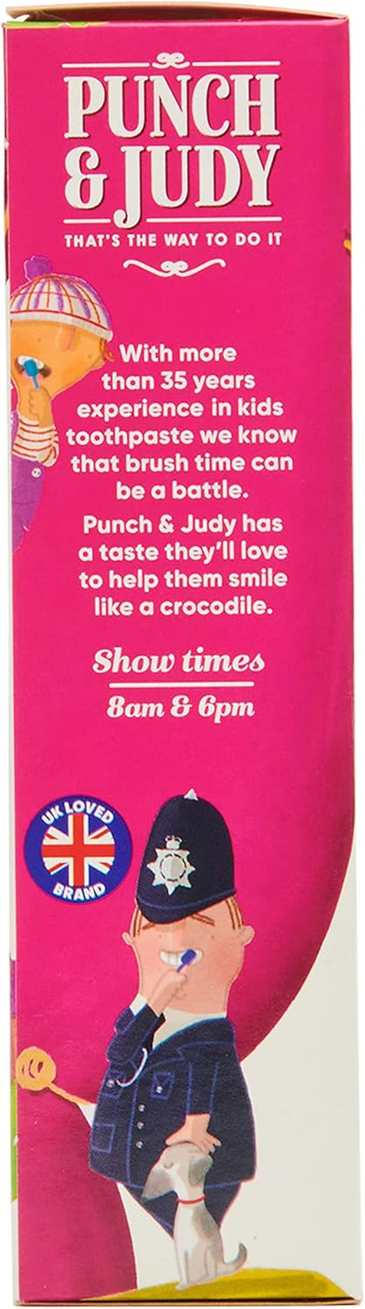 Punch & Judy Kids Toothpaste - Fun Bubblegum Flavour, 3+ Years, Fluoride, Sugar Free, 50Ml (Pack of 1)