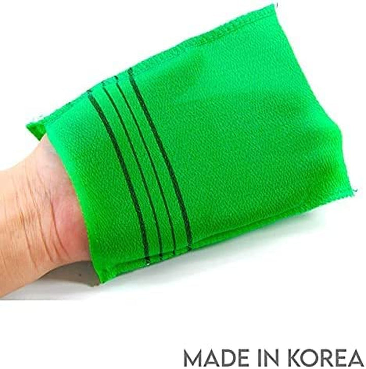 -Korean Exfoliating Towel Washcloth Mitts 12Pcs(Green4,Red4,Yellow4)/Korean Italy Towel Skincare Exfoliating Scrub Bath Cloth Remove Dead Skin