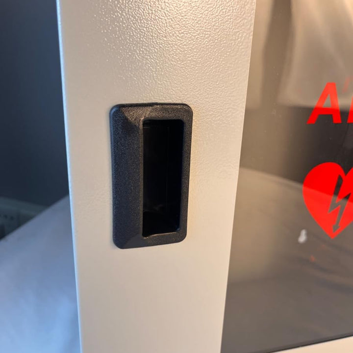 Universal Defibrillator Cabinet with No Alarm - AED Cabinet Wall-Mounted - Outdoor or Indoor Wall Fixed AED Storage - First Aid - Mounted Aed-Defibrillator Enclosure - Public Access Box - No Key Lock