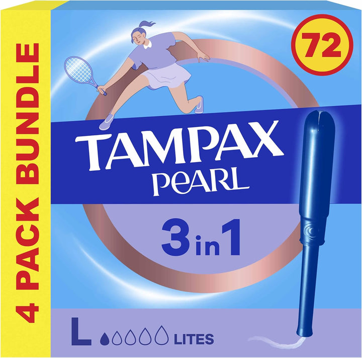 Pearl Regular Tampons Applicator, Count 4 X 18, Super Saving Box