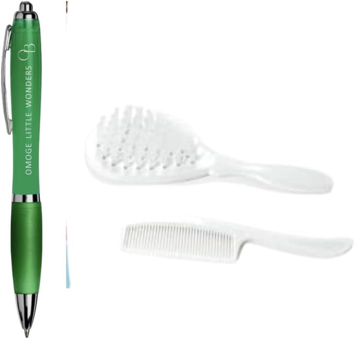 Demotologist Tested Baby Essentials – 100% Natural Coconut Oil, Baby Wipes, Baby Oil, Nappy Bags, Comb & Brush Set + Omoge Pen | Newborn Skincare | Gentle & Mild for Delicate Skin