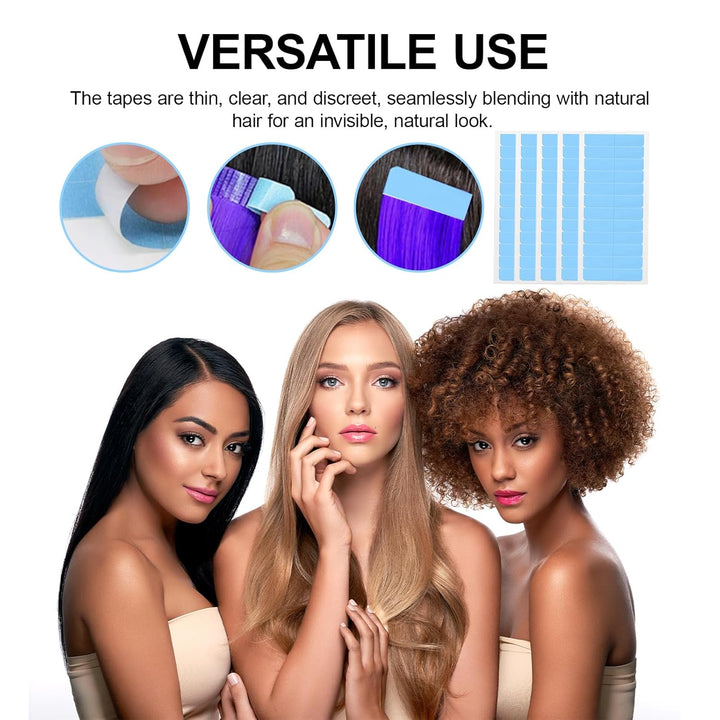 120 Pcs Hair Extension Tapes,Hair Extension Tape,Tape for Hair Extensions,Tape Tabs for Hair Extensions,Durable & Waterproof for Wigs, Extensions, and Hairpieces