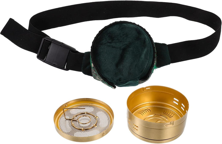 Moxibustion Box Set 2Pcs Velvet Smoke Filter Cover Copper Acupuncture Moxa Box for Full Body Use Traditional Chinese Therapy