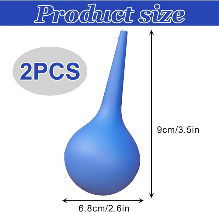 2 PCS Rubber Suction Ear Syringe Bulb for Ear Cleaning – Ear Wax Removal Tool, Safe and Hygienic Rubber Suction Ear Syringe Bulb