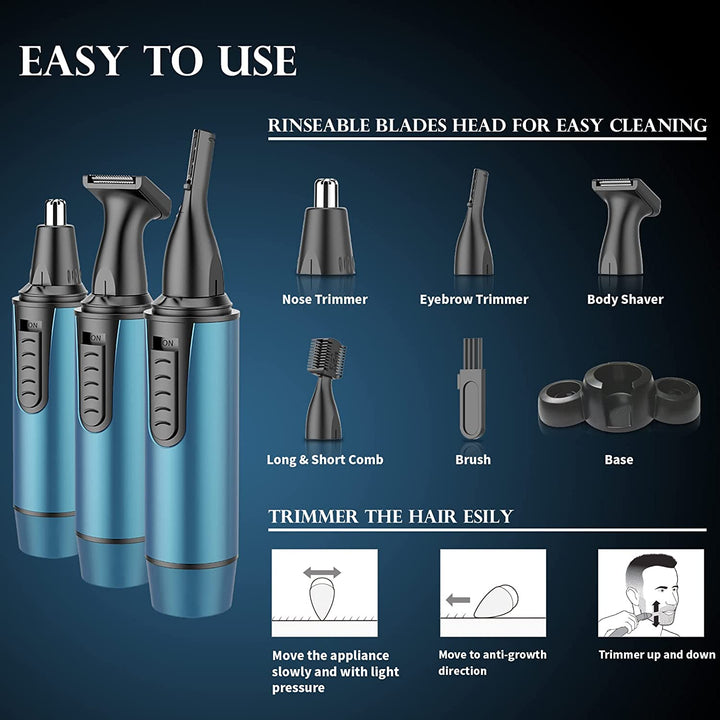 Nose Hair Trimmer for Men 2025 Painless Noses Trimmer Rechargeable Nasal Hair Trimmers for Men,Professional Nose Hair Trimmer with IPX7 Waterproof,Dual Edge Blades for Easy Cleansing