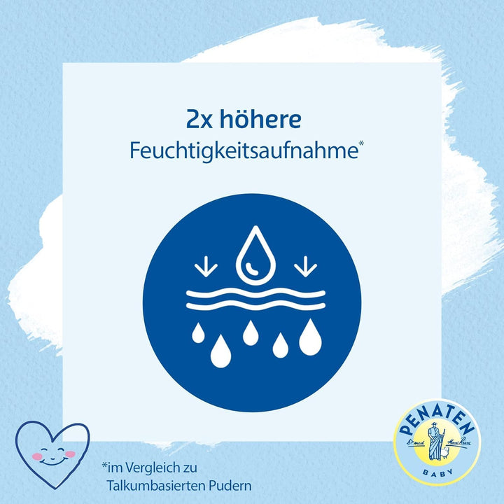 Natural Baby Powder with Aloe & Vitamin E (1 X 100 G) - Protects Sensitive Skin, Absorbs Moisture & Keeps Skin Dry - 99% Ingredients of Natural Origin