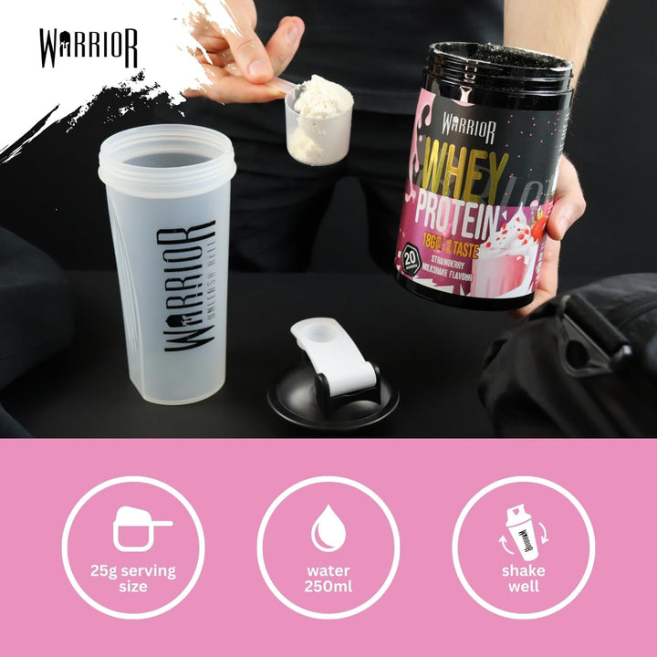 Whey Protein Powder | High Protein Shake for Muscle Growth, Recovery & Weight Loss | up to 36G Whey per Serving | Low Carb, Low Sugar, Keto Protein | GMP Certified - Strawberry Milkshake