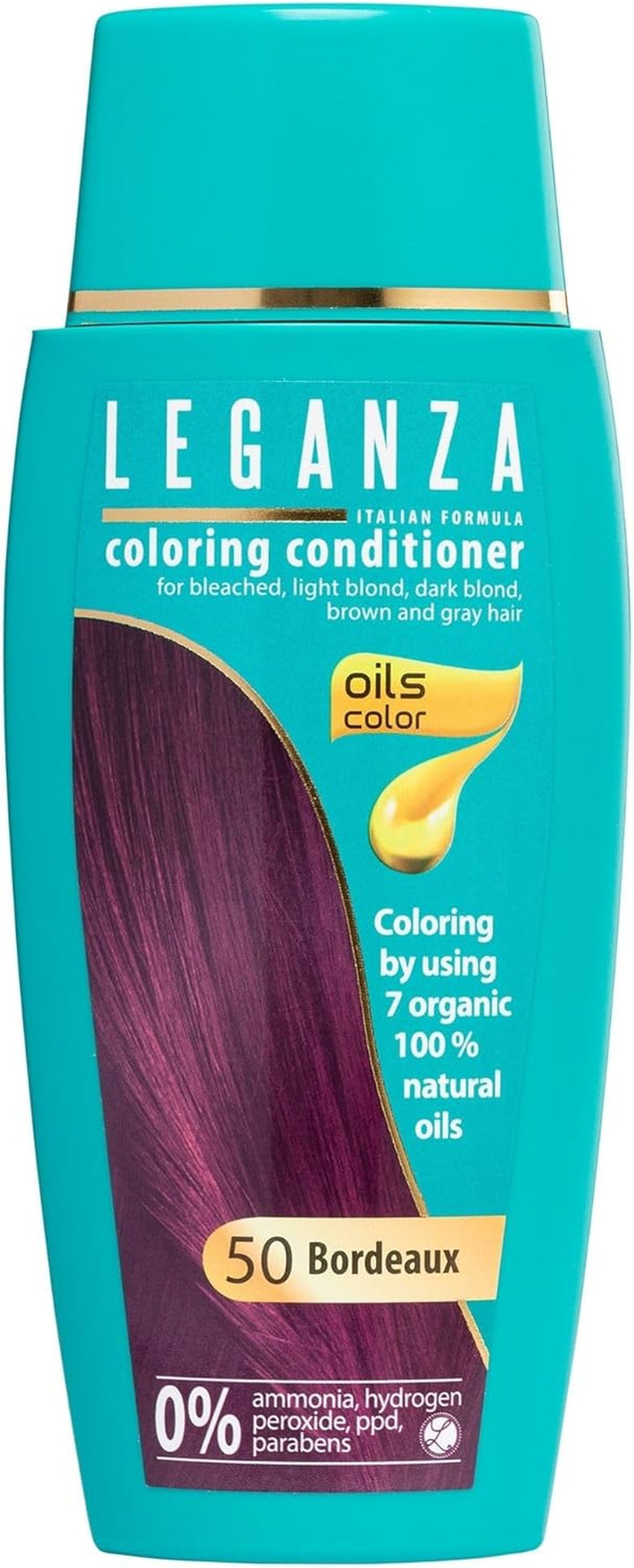 Hair Coloring Conditioner Natural Balm Color Copper Titian Nº 40 | Enriched with 7 Natural Oils | Ammonia, PPD and Paraben Free | 150 Ml