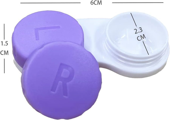 6 Packs Contact Lens Cases, Contact Lenses Holder Box with Left/Right Caps for Home Travel Outdoor