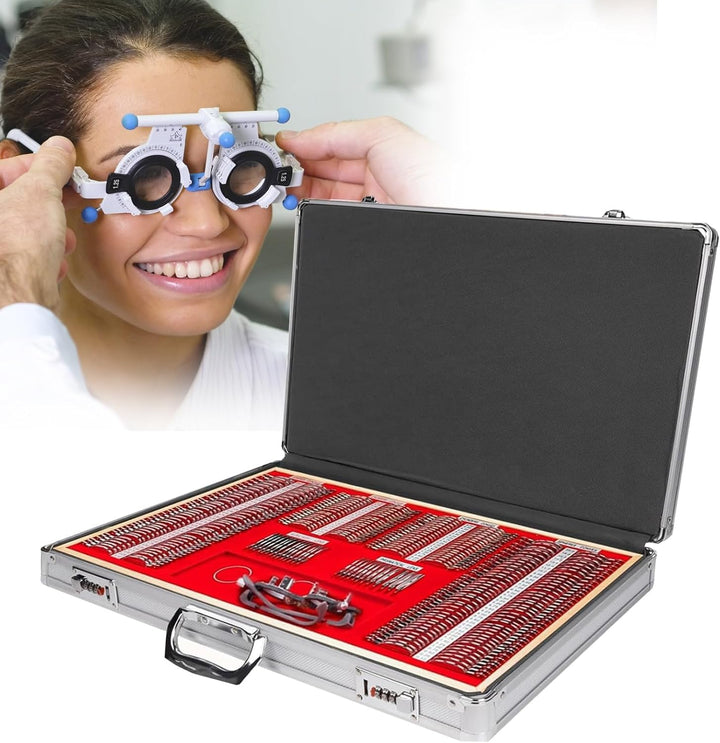 266 Piece Optical Trial Lens Set Optical Trial Lens Kit with Aluminum Case Optometry Kit for Optometrists Opticians and Eye Protection