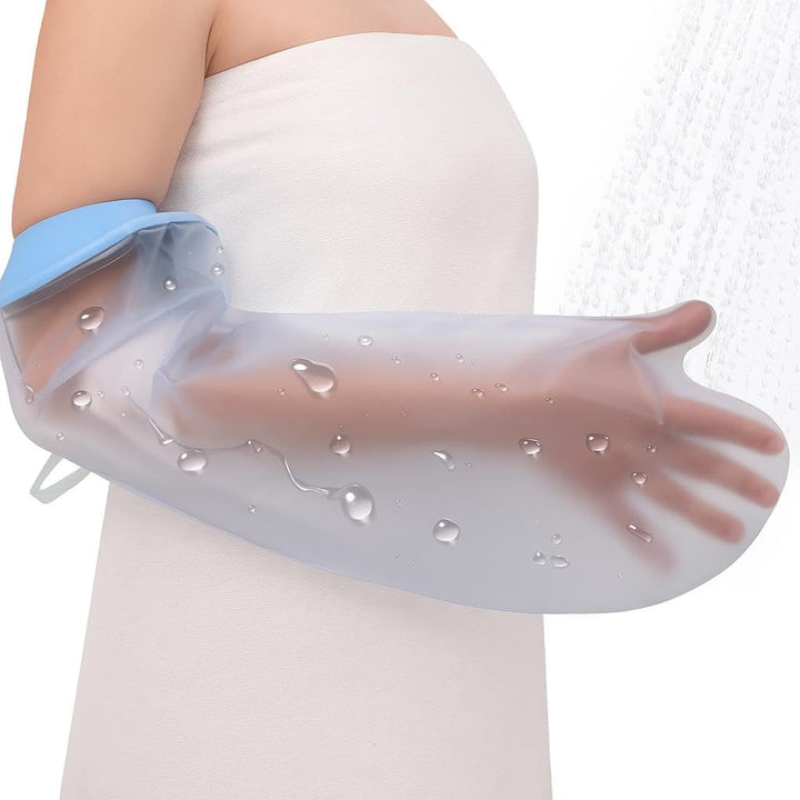 Waterproof Cast Cover Arm Reusable Silicone Adult Plaster Cast Waterproof Cover Arm for Shower Protect Wrist Elbow Wound Bandages Burns & Surgeries Comfortable & Easy to Use One Size Fits Most