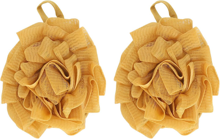 Shower Pouf, 2Pcs Shower Loofah Soft Mesh Household Men Women Washing Cleaning Scrubber Ball Loofah Puffs for Body for Bathroom