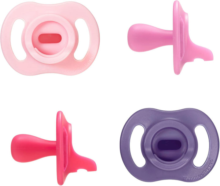 Ultra-Light Stayput Dummy, 6-18M, 4-Pack, One-Piece Silicone Soother